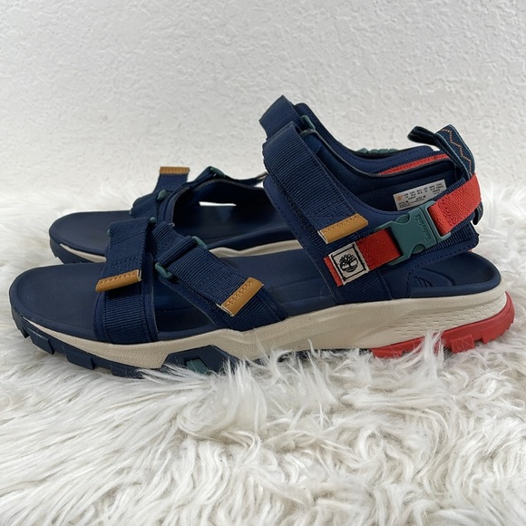 TIMBERLAND Timberland Garrison Trail 'Navy Blue Yellow Orange' Sandals Size 13 - Picture 4 of 13